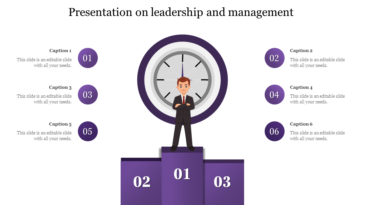 presentation on leadership and management-Purple